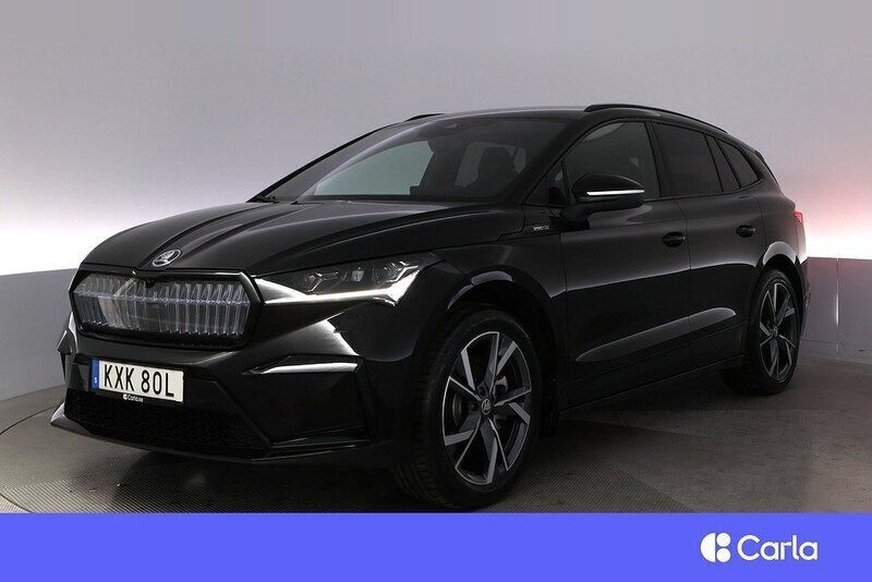 Svart Begagnad 2024 Skoda Enyaq iV SportLine SUV | 574 900 kr (Marknadspris) - Bild 1/4