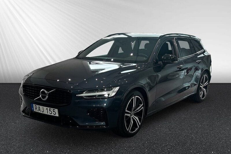 Mörkblå Begagnad 2022 Volvo V60 R-Design Kombi | 364 400 kr (Bra pris) - Bild 1/4