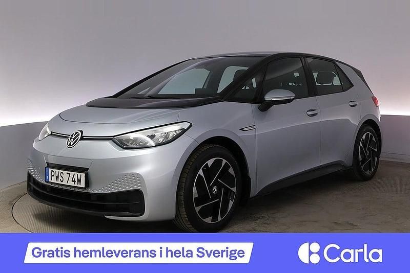 Begagnad VW ID.3 Pro Performance 150 kW (204 HK) 2020 Silver Halvkombi