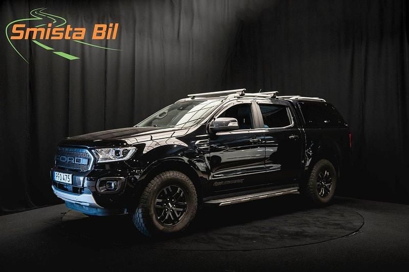 Svart Begagnad 2021 Ford Ranger Wildtrack Pickup | 399 900 kr (Bra pris) - Bild 1/4