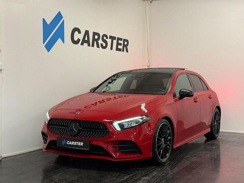 Röd Begagnad 2018 Mercedes A200 AMG Halvkombi | 229 900 kr (Marknadspris) - Bild 1/4