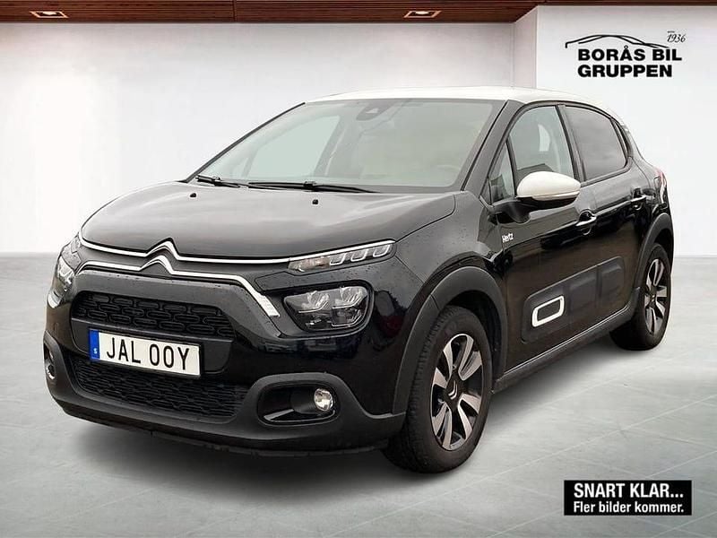 Svart Begagnad 2023 Citroën C3 PureTech Halvkombi | 139 000 kr (Marknadspris) - Bild 1/1