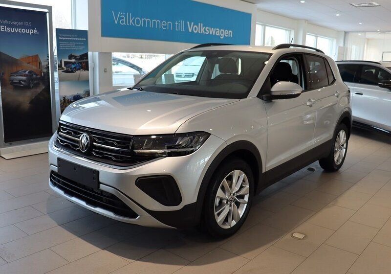 Silver (reflex silver metallic) Ny 2025 VW T-Cross Life SUV | 354 500 kr (Lite dyr) - Bild 1/4