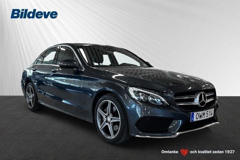 Grå Begagnad 2016 Mercedes C220 AMG Sedan | 259 900 kr (Bra pris) - Bild 1/4