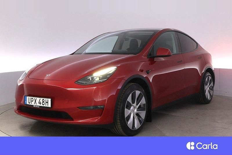 Röd Begagnad 2022 Tesla Model Y Long Range AWD SUV | 414 900 kr - Bild 1/4