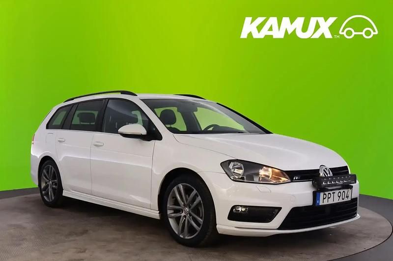 Vit Begagnad 2017 VW Golf VII R-line Kombi | 172 800 kr (Marknadspris) - Bild 1/4