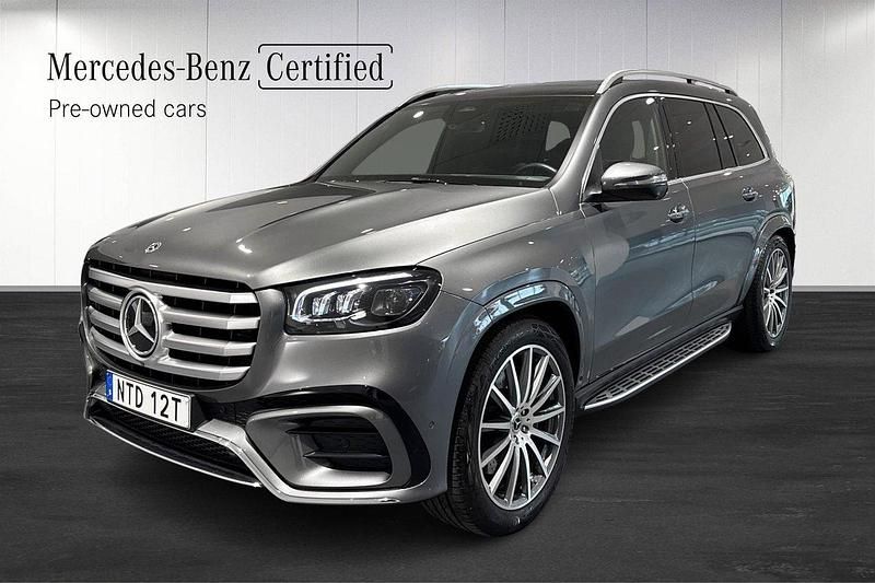 Grå Begagnad 2024 Mercedes GLS450 AMG Line Premium Plus SUV | 1 184 900 kr (Marknadspris) - Bild 1/4