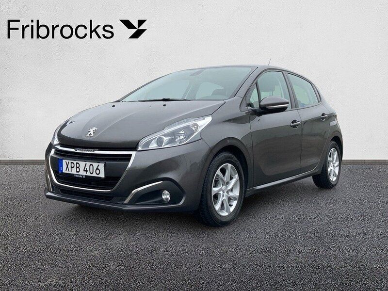 Mörkgrå Begagnad 2018 Peugeot 208 Halvkombi | 84 900 kr (Marknadspris) - Bild 1/4