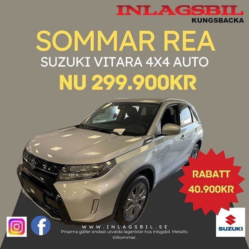 Svart Ny 2025 Suzuki Vitara SUV | 299 900 kr - Bild 1/1