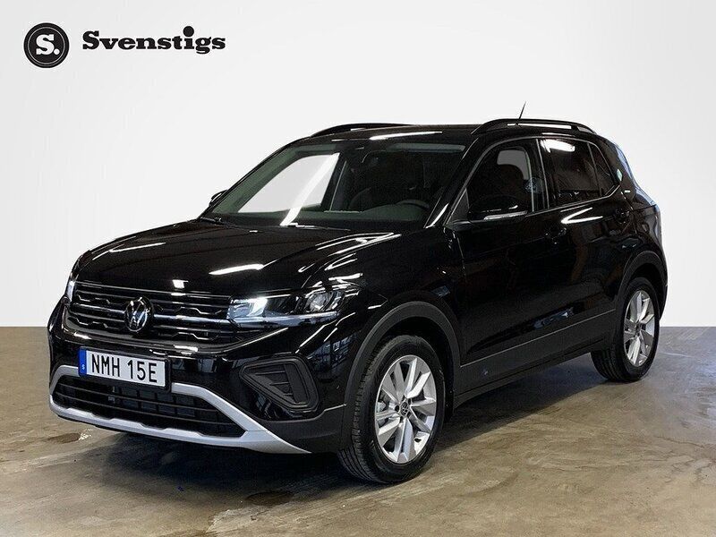 Svart Ny 2025 VW T-Cross Life SUV | 323 800 kr (Marknadspris) - Bild 1/4