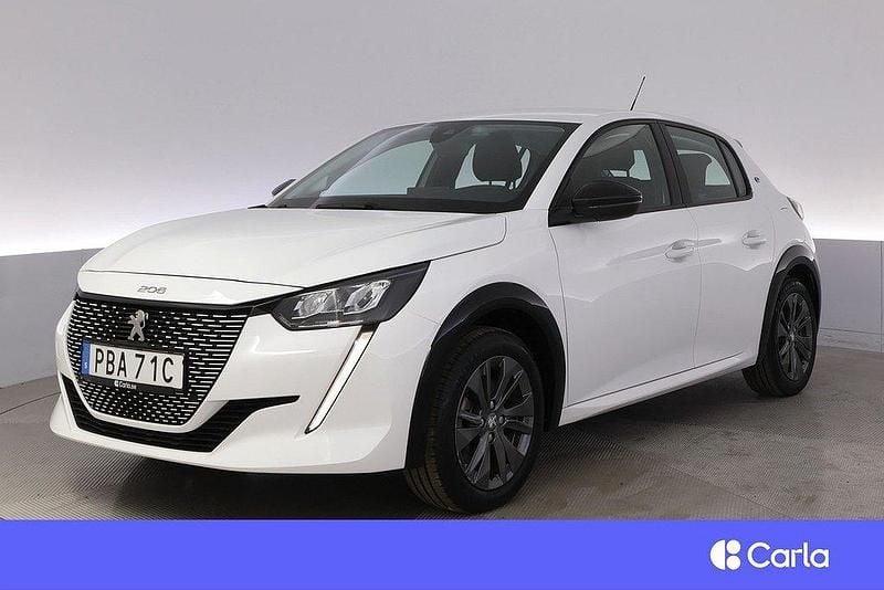 Vit Begagnad 2022 Peugeot e-208 Active Halvkombi | 184 900 kr (Marknadspris) - Bild 1/4