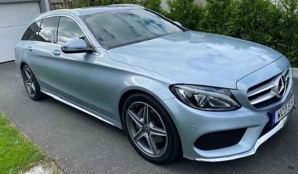 Silver Begagnad 2018 Mercedes C220 AMG line Kombi | 235 000 kr (Marknadspris) - Bild 1/4