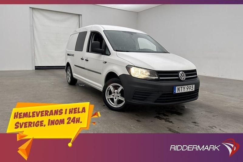 Vit Begagnad 2017 VW Caddy Maxi Minibuss | 129 800 kr (Bra pris) - Bild 1/3