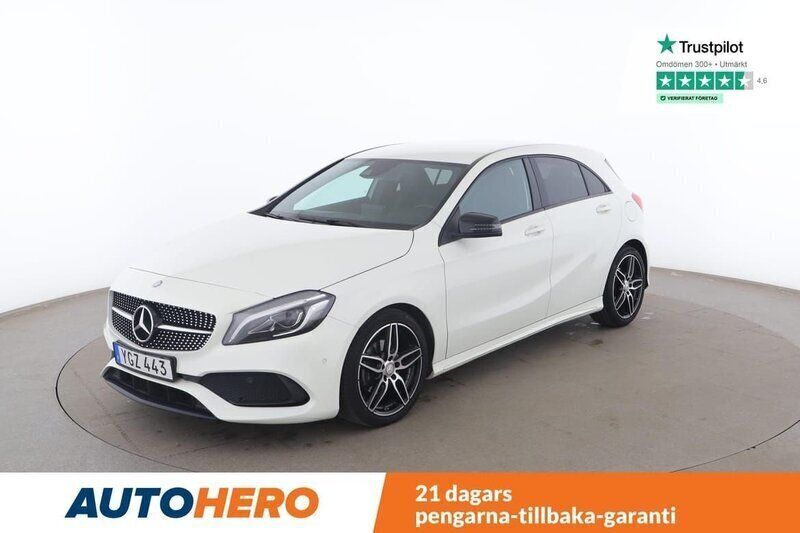 Vit Begagnad 2016 Mercedes A180 AMG Halvkombi | 229 000 kr (Lite dyr) - Bild 1/4