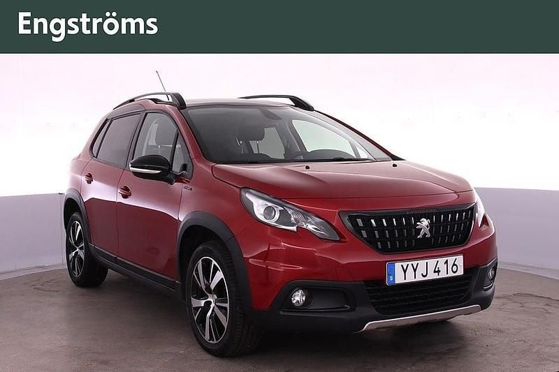 Röd Begagnad 2017 Peugeot 2008 GT-line SUV | 159 000 kr (Lite dyr) - Bild 1/4