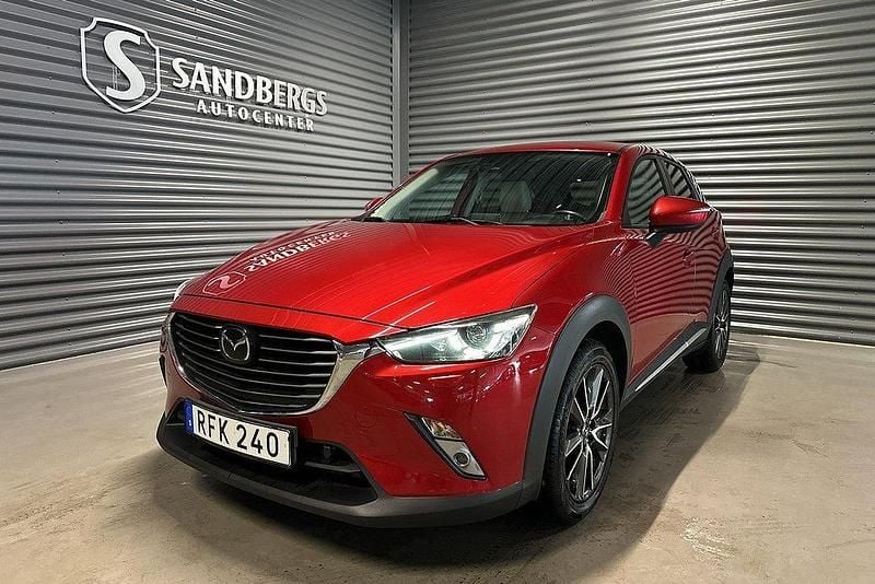 Röd Begagnad 2016 Mazda CX-3 Optimum SUV | 154 500 kr (Lite dyr) - Bild 1/4