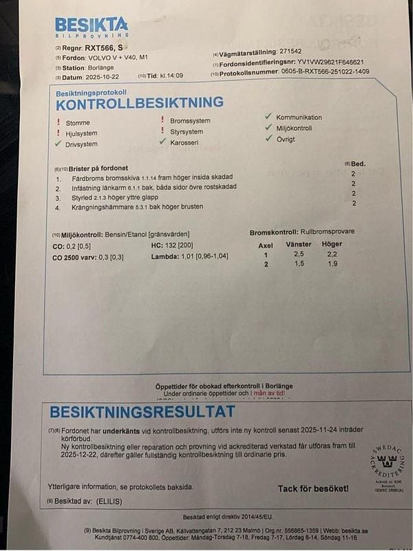 Brun Begagnad 2001 Volvo V40 Kombi | 7 000 kr (Marknadspris) - Bild 1/3