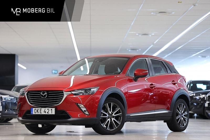 Röd Begagnad 2016 Mazda CX-3 SUV | 209 900 kr (Lite dyr) - Bild 1/3