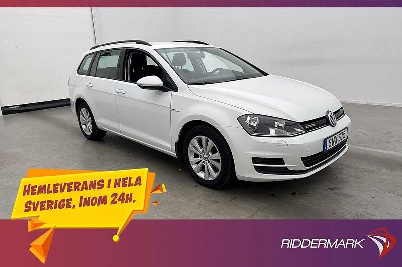Vit Begagnad 2015 VW Golf VII Kombi | 98 900 kr (Bra pris) - Bild 1/3