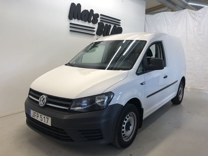Vit Begagnad 2018 VW Caddy Minibuss | 179 900 kr - Bild 1/4
