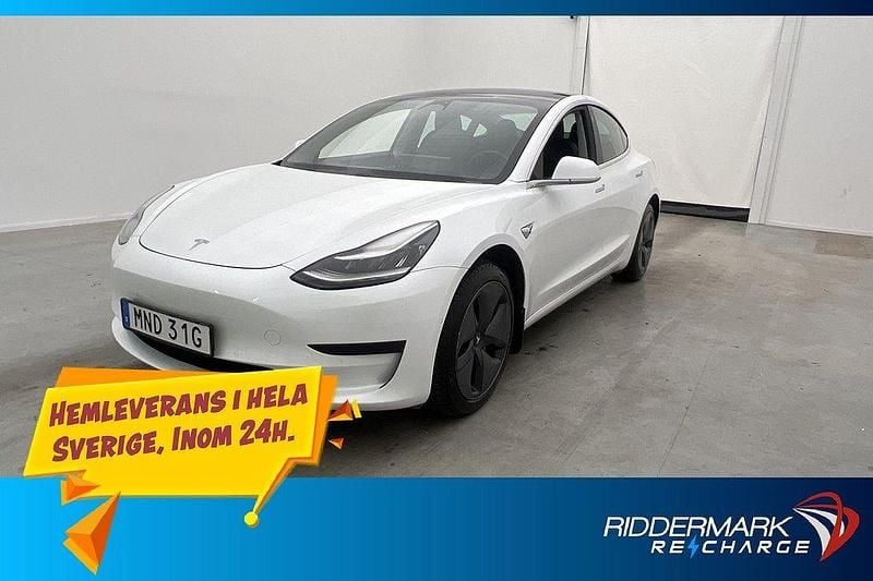Vit Begagnad 2020 Tesla Model 3 Standard Range Plus Sedan | 219 800 kr (Marknadspris) - Bild 1/3