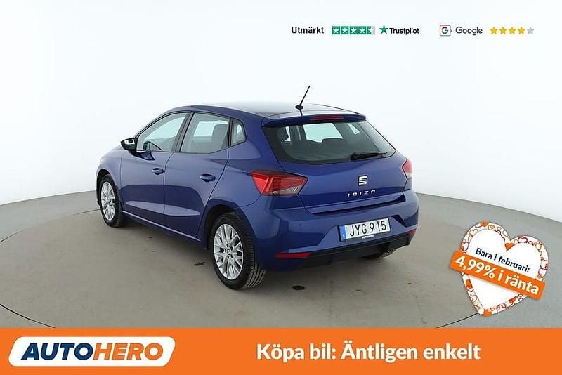 Begagnad Seat Ibiza Style 75 HK (55 kW) 2018 Blå Halvkombi