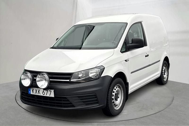 Vit Begagnad 2017 VW Caddy Minibuss | 68 250 kr - Bild 1/4