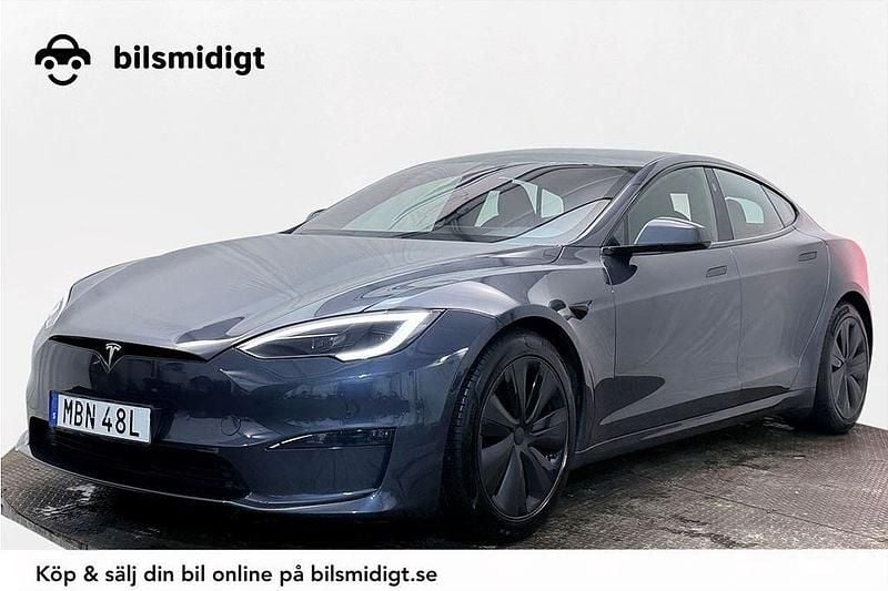 Begagnad Tesla Model S Plaid 759 kW (1033 HK) 2022 Grå Halvkombi