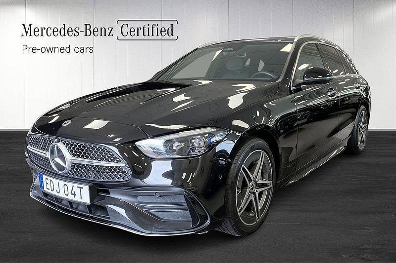 Svart Begagnad 2024 Mercedes C300e AMG line Kombi | 549 000 kr (Bra pris) - Bild 1/4