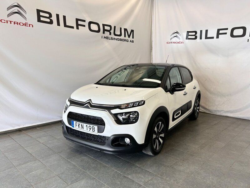 Vit Begagnad 2024 Citroën C3 Shine Halvkombi | 164 900 kr (Marknadspris) - Bild 1/4