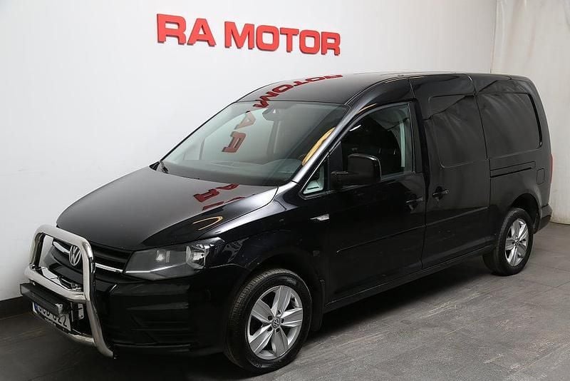 Svart Begagnad 2017 VW Caddy Maxi Minibuss | 129 800 kr (Marknadspris) - Bild 1/3