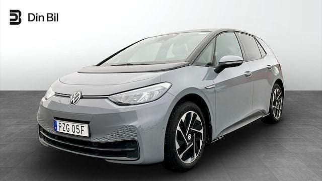 Grå (moonstone grey black) Begagnad 2022 VW ID.3 Pro Performance Halvkombi | 299 900 kr (Lite dyr) - Bild 1/4