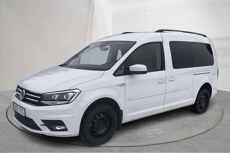 Vit Begagnad 2020 VW Caddy Maxi Life Life Minibuss | 255 000 kr - Bild 1/4