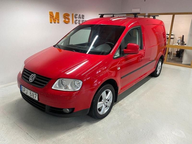 Röd Begagnad 2008 VW Caddy Maxi Minibuss | 44 900 kr (Bra pris) - Bild 1/4