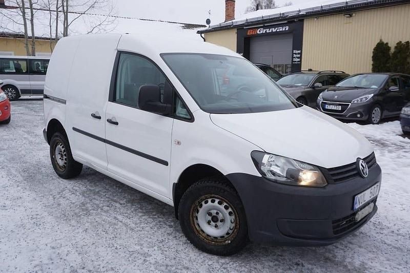 Vit Begagnad 2012 VW Caddy Minibuss | 94 900 kr (Lite dyr) - Bild 1/4