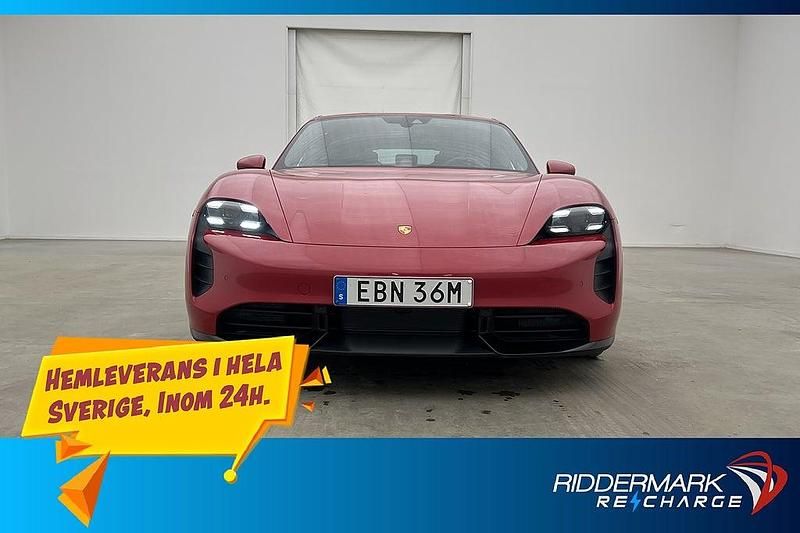 Begagnad Porsche Taycan Turbo Chrono 460 kW (626 HK) 2020 Röd Sedan