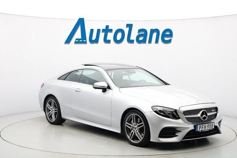Silver Begagnad 2017 Mercedes E200 AMG Sportkupé | 349 900 kr (Marknadspris) - Bild 1/3