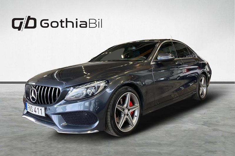 Mörkgrå (grå) Begagnad 2014 Mercedes C220 AMG Sedan | 224 900 kr (Dyr) - Bild 1/4