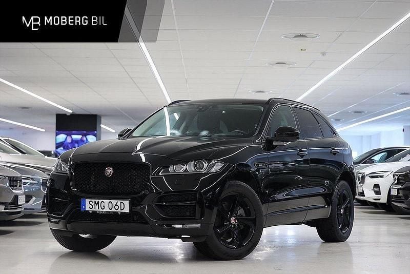Svart Begagnad 2019 Jaguar F-Pace R-Sport SUV | 309 900 kr (Marknadspris) - Bild 1/3