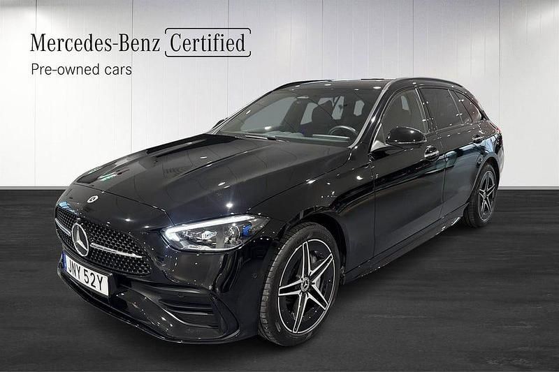 Svart Begagnad 2025 Mercedes C300 AMG Line Premium Kombi | 518 000 kr - Bild 1/3