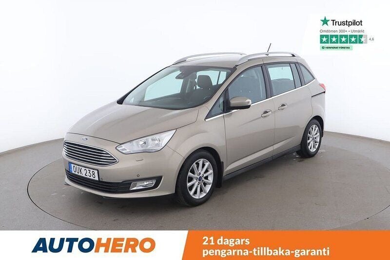 Grå Begagnad 2017 Ford C-MAX Titanium Minibuss | 137 000 kr (Dyr) - Bild 1/4
