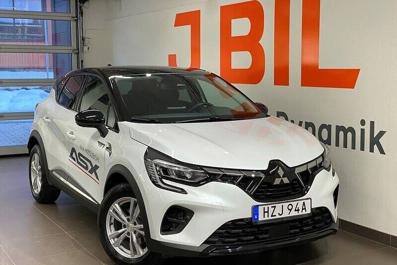 Crystal white med svart tak Begagnad 2023 Mitsubishi ASX Intense+ SUV | 309 900 kr (Marknadspris) - Bild 1/4