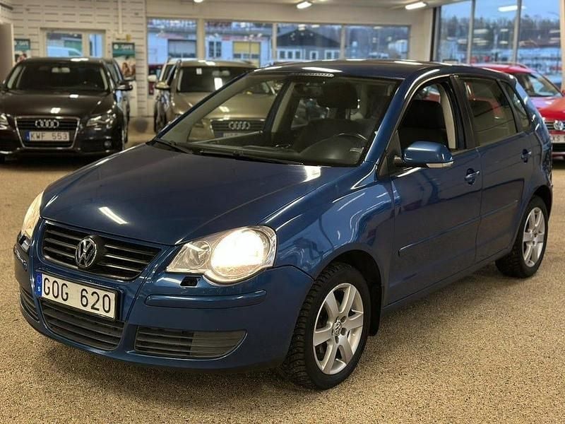 Begagnad VW Polo Comfortline 80 HK (58 kW) 2008 Blå Halvkombi