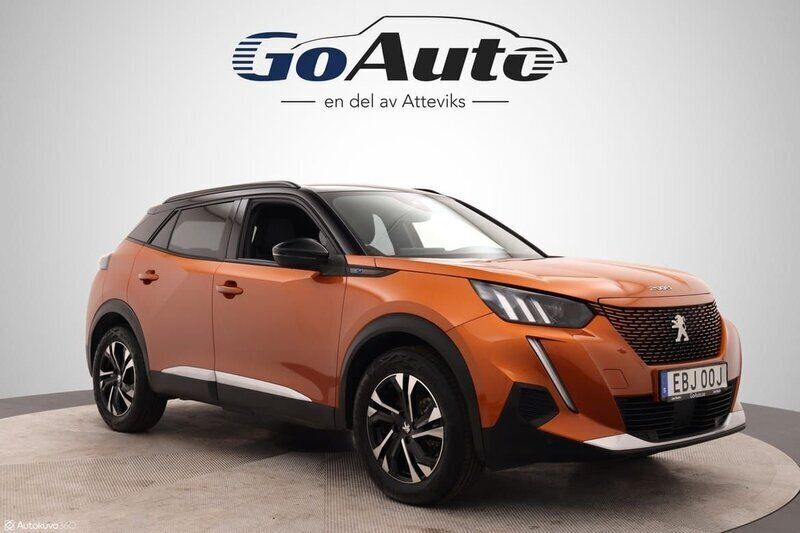 Orange Begagnad 2022 Peugeot e-2008 GT SUV | 219 900 kr (Bra pris) - Bild 1/4