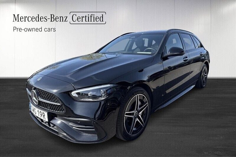Svart (black) Begagnad 2023 Mercedes C300e Premium Kombi | 489 900 kr (Bra pris) - Bild 1/4