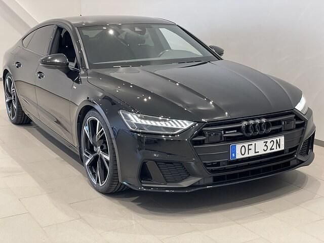 Svart (mytsvart metallic) Begagnad 2022 Audi A7 Sportback Design Halvkombi | 514 900 kr - Bild 1/4