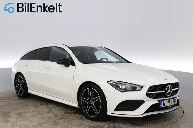 Vit Begagnad 2020 Mercedes CLA200 Shooting Brake AMG Kombi | 249 900 kr - Bild 1/4