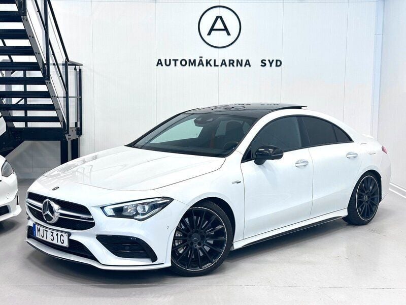 Vit Begagnad 2020 Mercedes CLA35 AMG AMG Sportkupé | 399 900 kr - Bild 1/4