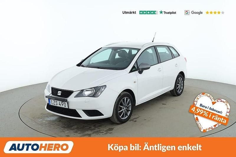 Vit Begagnad 2015 Seat Ibiza ST Style Kombi | 109 000 kr (Marknadspris) - Bild 1/4