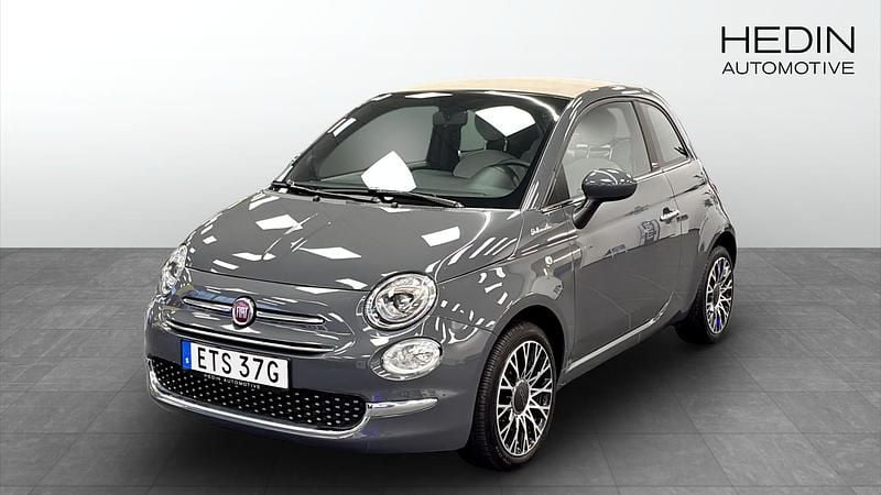 Grå (grey) Begagnad 2022 Fiat 500C Dolcevita Cab | 139 900 kr (Bra pris) - Bild 1/4